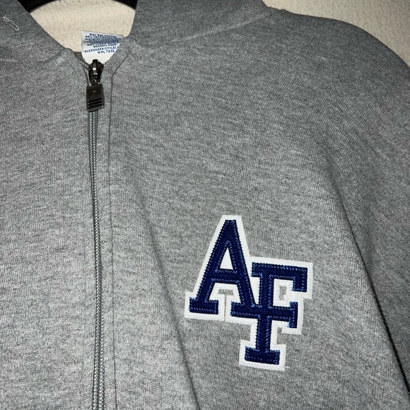 Vintage Russell Athletic Full Zip Hoodie Sweatshirt Y2k Falcons Gray Size Large - Picture 4 of 8